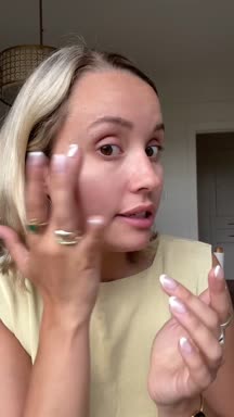 Clip matching “dabbing foundation with fingers”